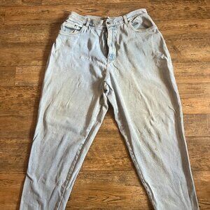 Gloria Vanderbilt Signature Label Women's Light Blue Denim Jeans 16 M DISTRESSED